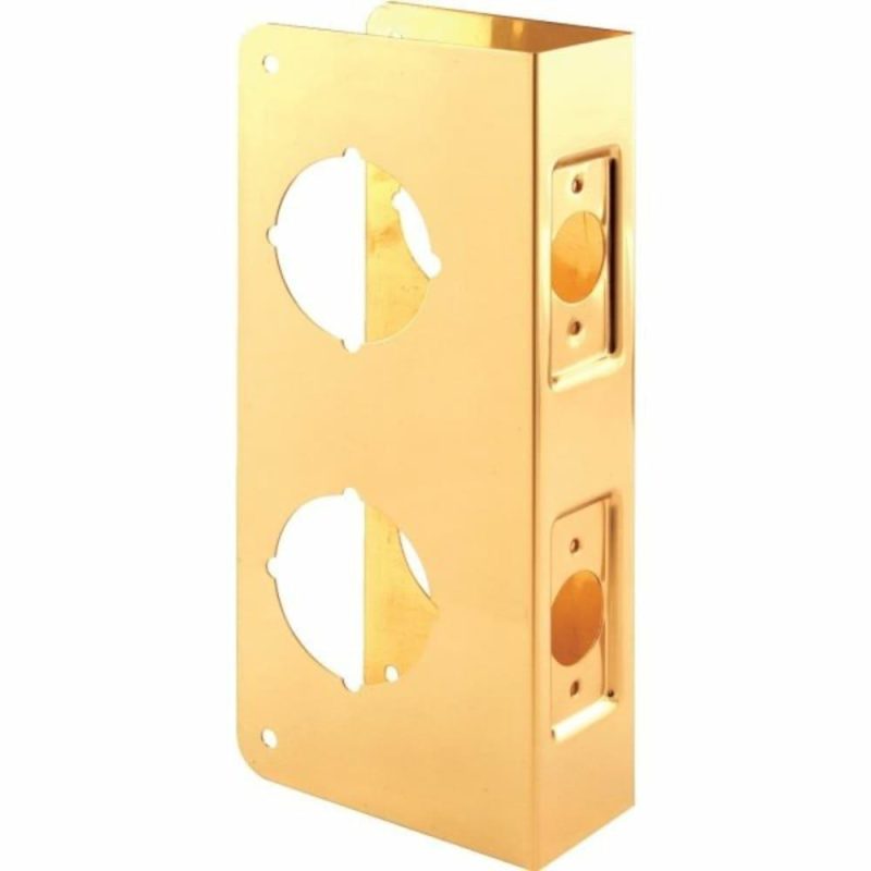 Brass 2-1/8″ X 2-3/4″ X 1-3/4″ Recessed Combo Lock & Door Reinforcer