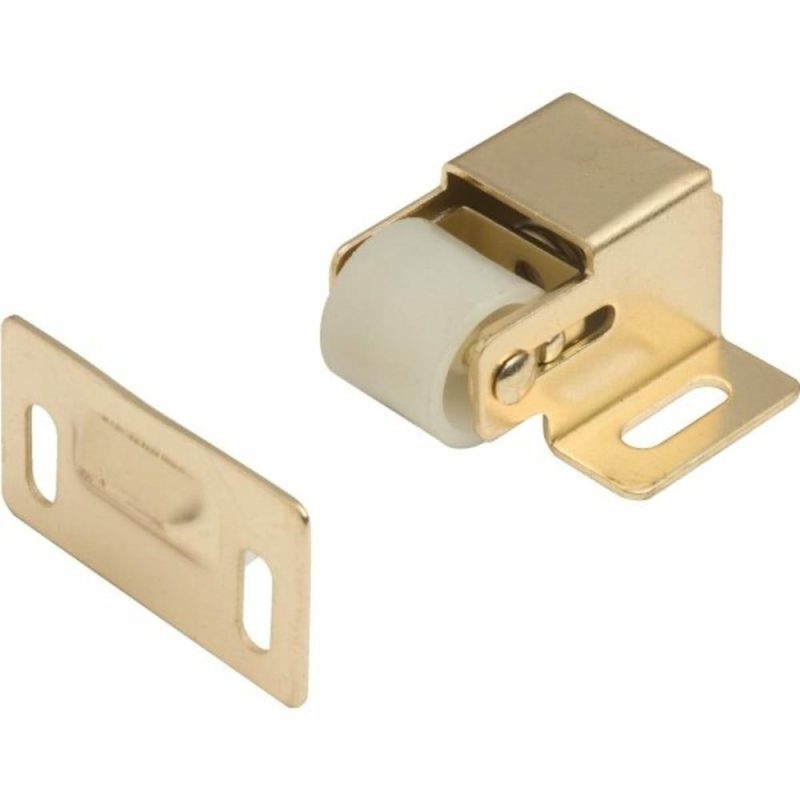 Brass Plated Cabinet Roller Catch, Package Of 2