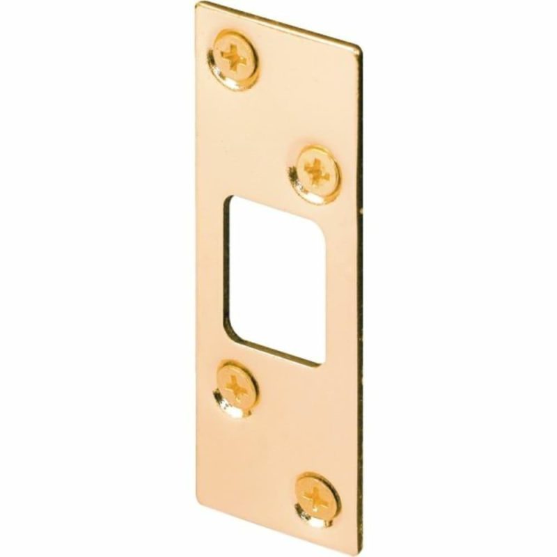 Brass Plated High-Security Deadbolt Strike, Pack Of 5