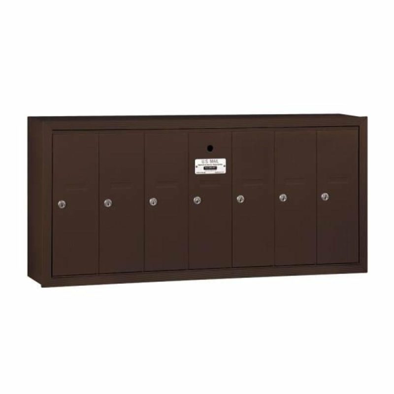 Bronze-Vertical Mailbox- Surface Mounted -7 Doors