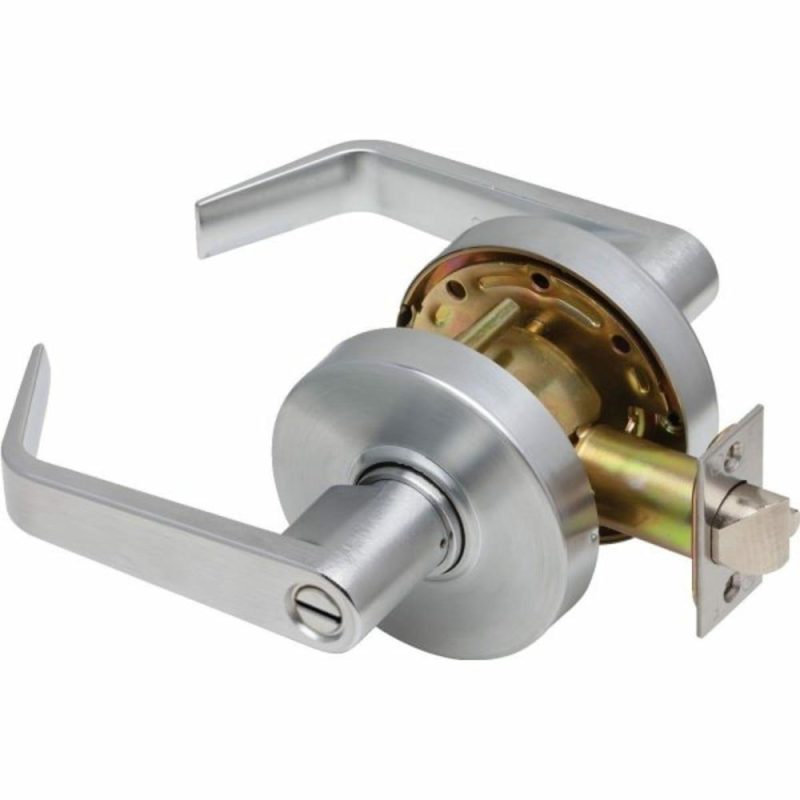 C2000 Cylindrical Privacy Lock Regular Lever Satin Chrome