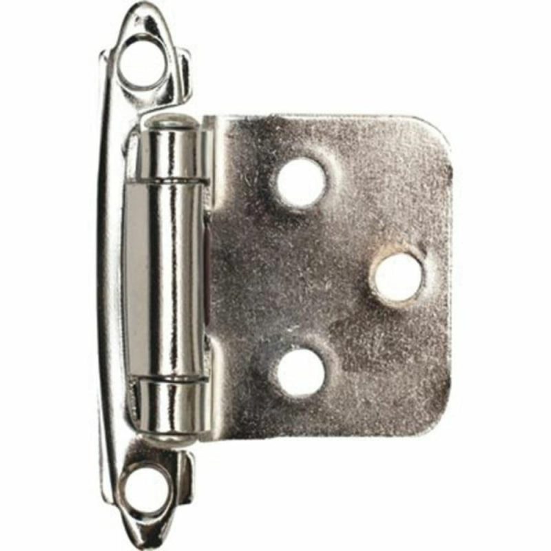 Cabinet Hinge, 1-1/2 In., Chrome, Package Of 20