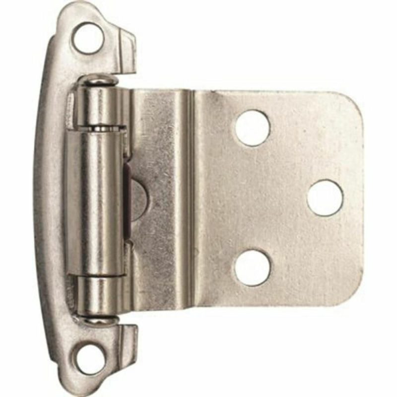 Cabinet Hinge, 1-1/2 In., Satin Nickel, Package Of 20