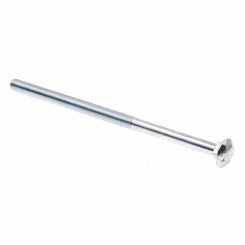 Carriage Bolts, 10 In, A307 Grade A Zinc, Package Of 10