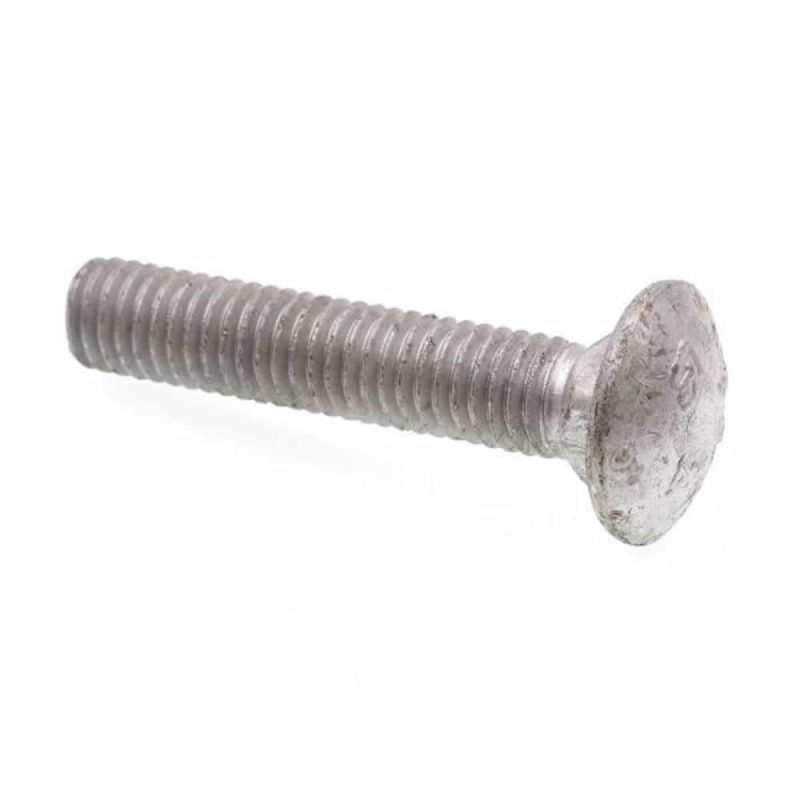 Carriage Bolts, 16, A307 Grade A Hot Dip Galvan Steel, Package Of 25