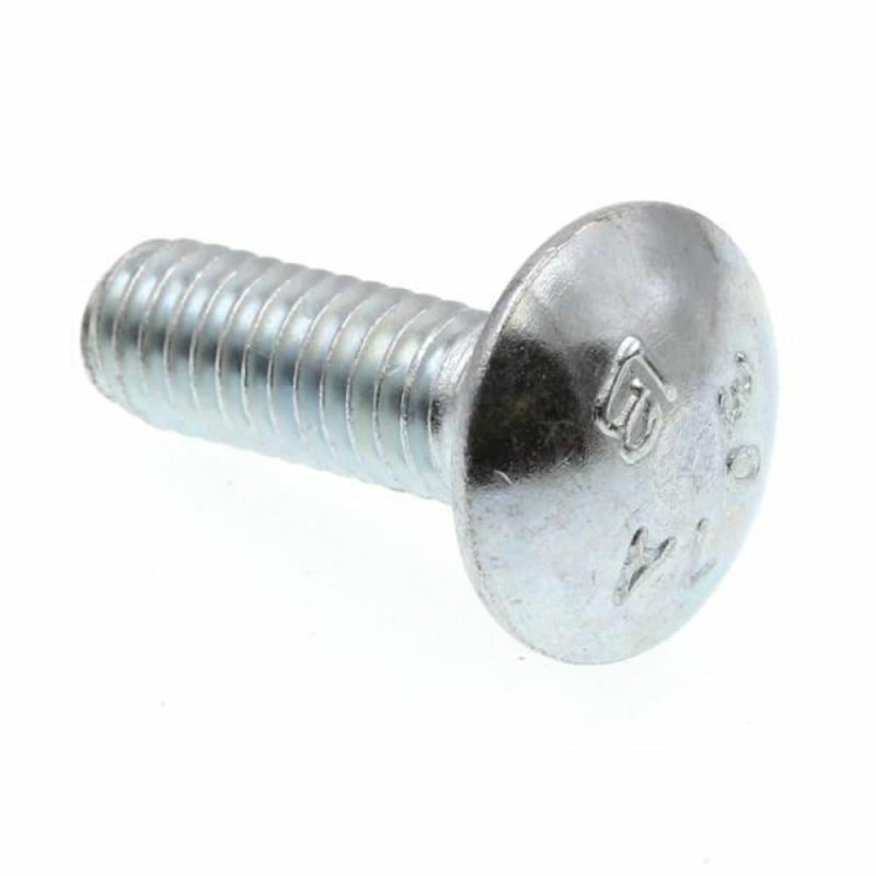 Carriage Bolts, -18 X 1 In., A307 Grade A Zc Stl, Package Of 50