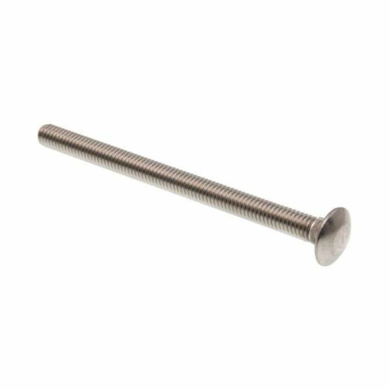 Carriage Bolts, -184- Grd 18-8 Ss, Package Of 10