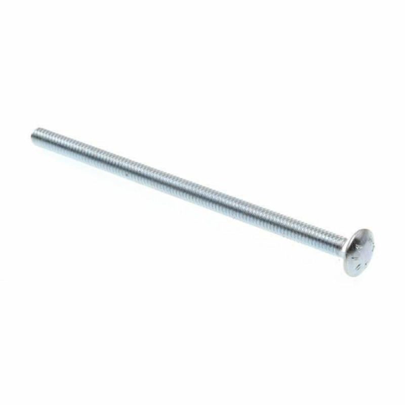 Carriage Bolts, 5 In., A307 Grade A, Zinc, Package Of 50