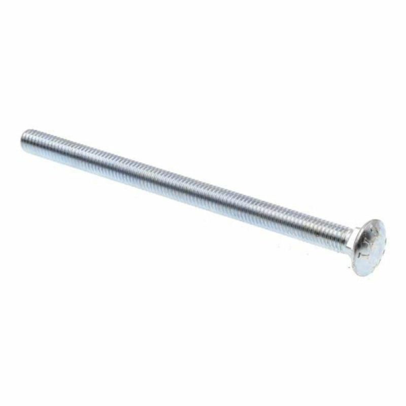 Carriage Bolts, 6 In., A307 Zc, Package Of 15