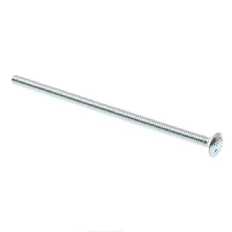 Carriage Bolts , A307 Grade A Zinc Plated Steel , 1/4 x 20 x 6″ , Package Of 25