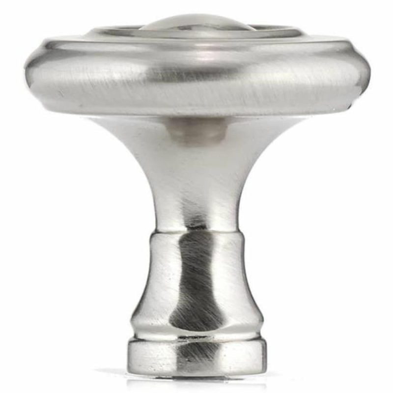 Classic Traditional 1-1/4-In Round Knob Brushed Nickel Metal