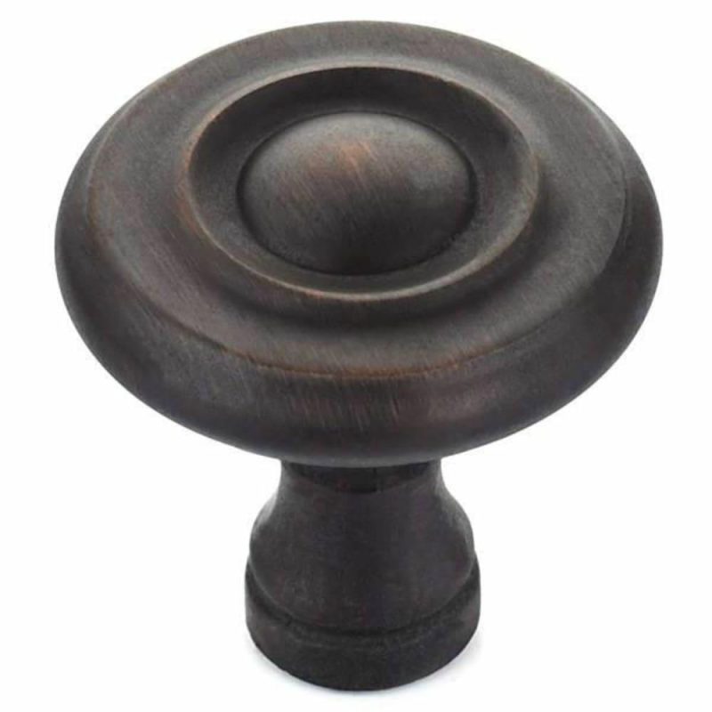 Classic Traditional Round Knob Brushed Oil-Rubbed Bronze Metal