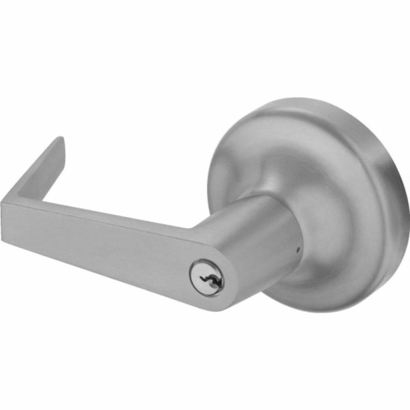 Classroom Function Exit Device Lever Handle Outside Trim, Satin Chrome