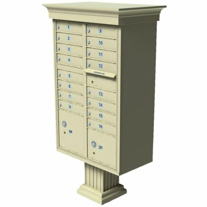 Cluster Box Unit-16 Mailboxes With Classic Accessories, Sand