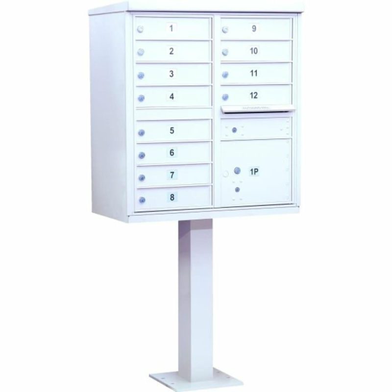 Cluster Mailbox, 12 Boxes, White