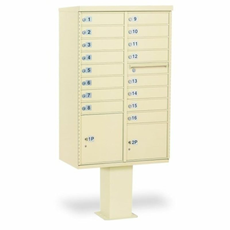 Cluster Mailbox, 16 Boxes, Sandstone