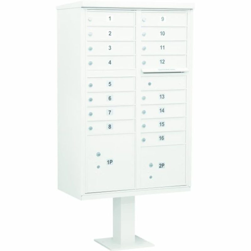 Cluster Mailbox, 16 Boxes, White