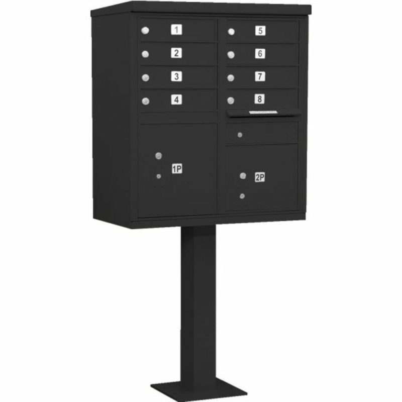 Cluster Mailbox, 8 Boxes, Black