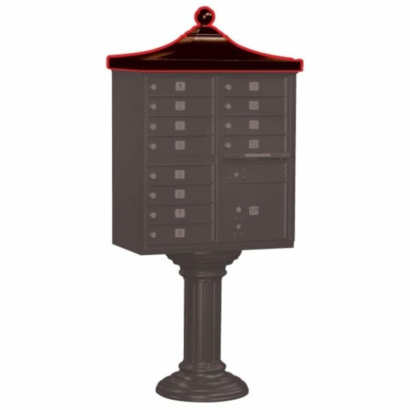 Cluster Mailbox Decorative Topper, Black