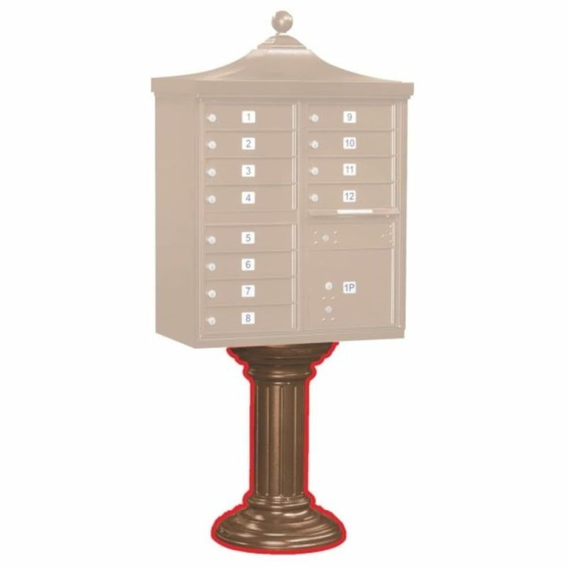 Cluster Mailbox Tall Decorative Pedestal, Bronze