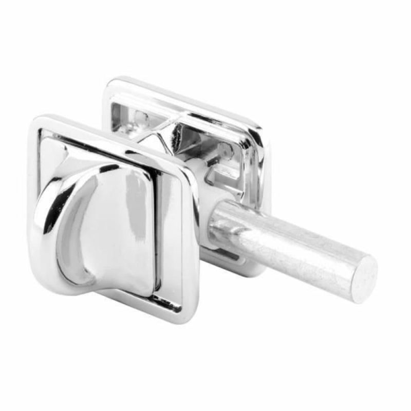 Concealed Slide Latch, 1-3/4 In., Diecast Zamak, Chrome Plated, Fasteners