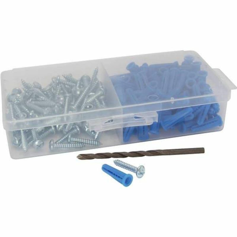 Conical Wall Anchors Kit With Screws And Masonry Drill Bit