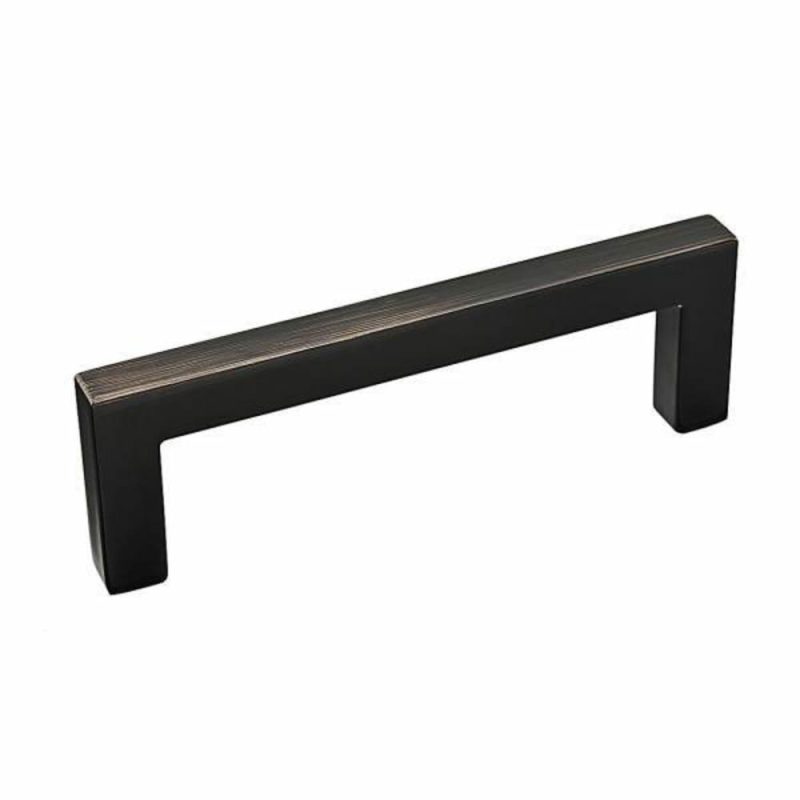 Contemporary 3-25/32-In Cabinet Pull Brushed Oil-Rubbed Bronze Metal