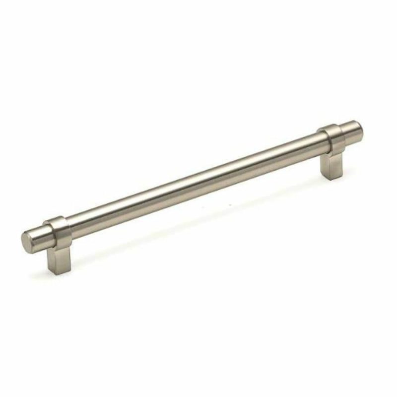 Contemporary 7-9/16-In Cabinet Pull Brushed Nickel Metal