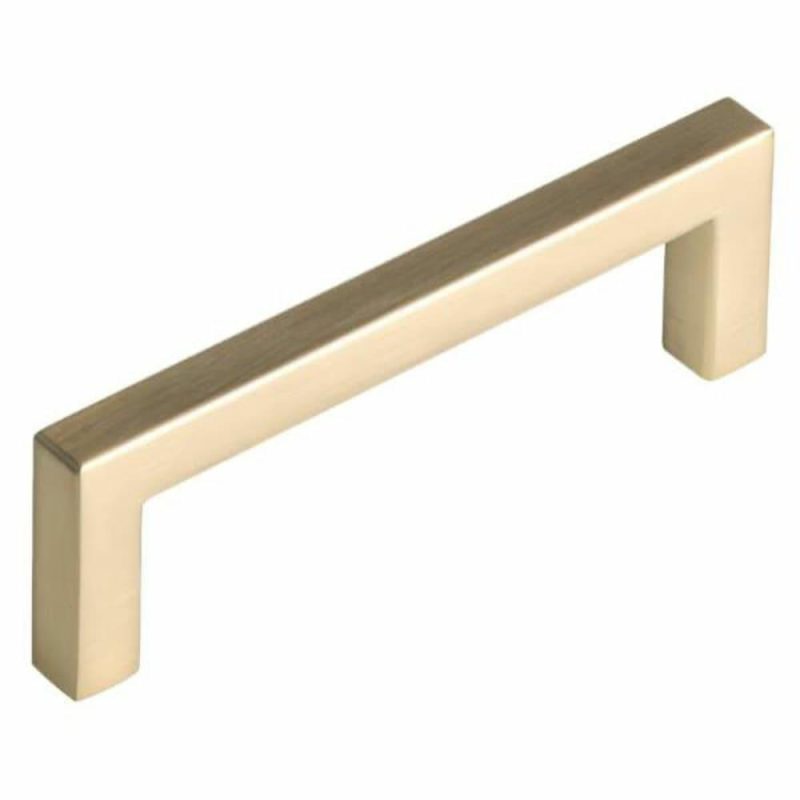 Contemporary Metal Pull, 3 25/32 In 96 Mm Champagne Bronze