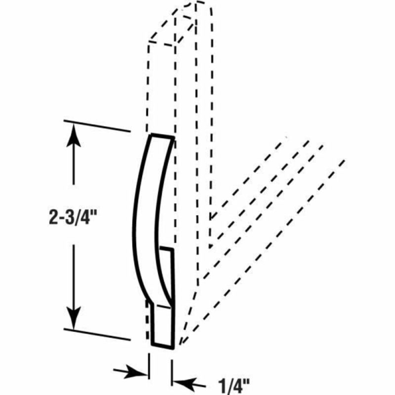 Corner Mount Flat Window Spring, 2-3/4in, Package Of 25