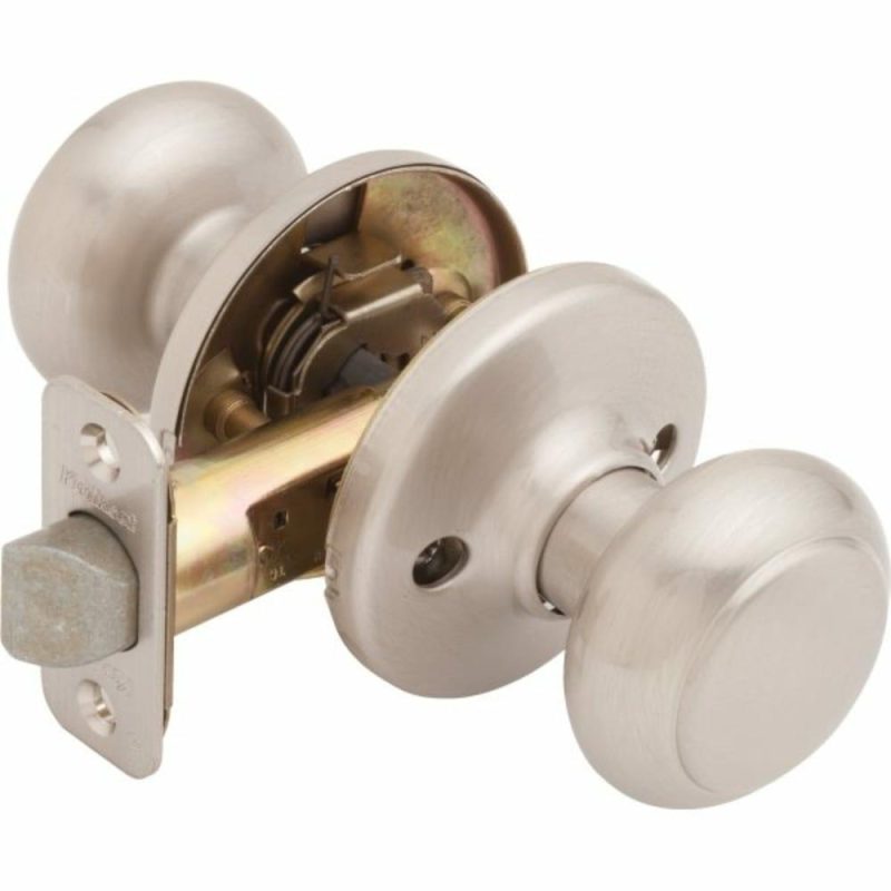 Cove™ Door Knob, Flat Ball, Passage/hall/closet, Grade 3, Metal, Satin Nickel