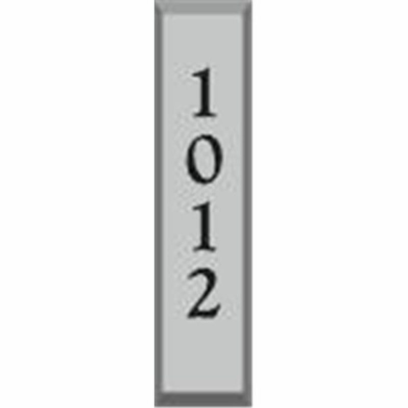 Custom Engraved Self-Adhesive Mailbox Placards, Vertical Numbers