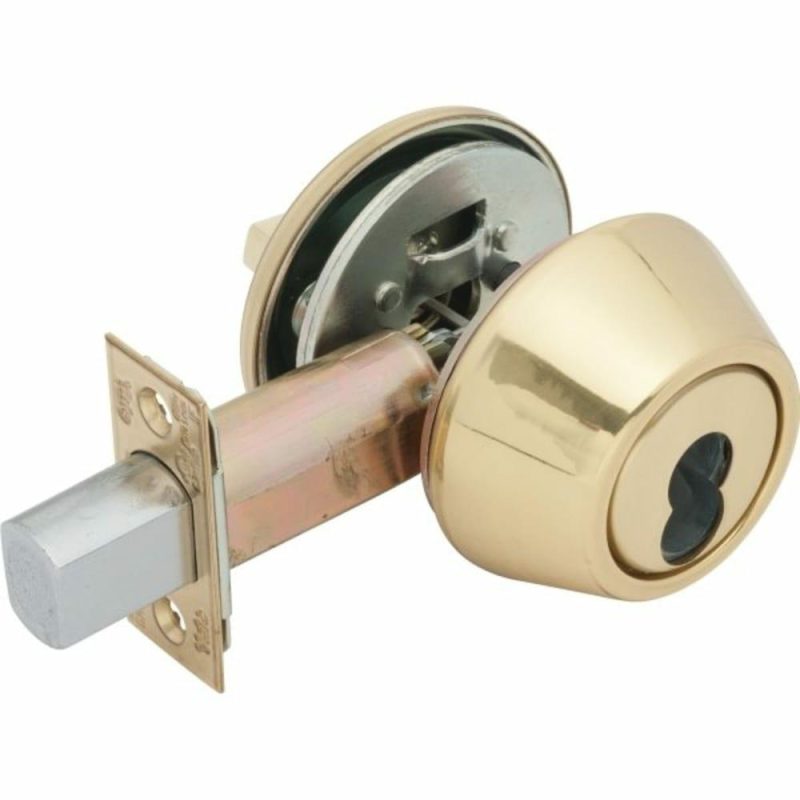 D Series Cylindrical Deadbolt, 2.375/2.75″ Backset, 1.375 To 1.75″ Thk Door, Steel