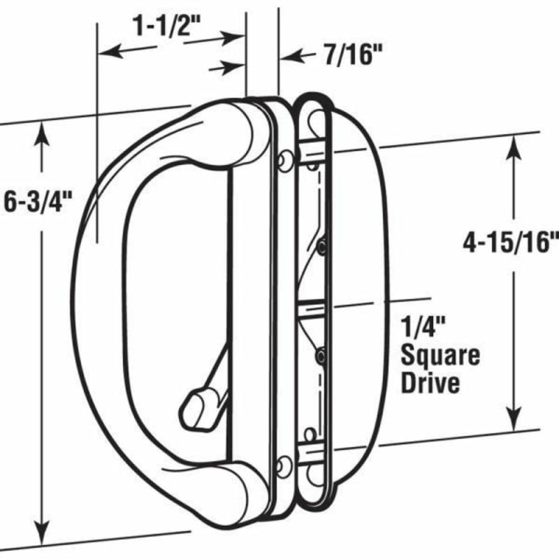 Dcst, Wt, Outside Patio Dr Pull W/ Latch