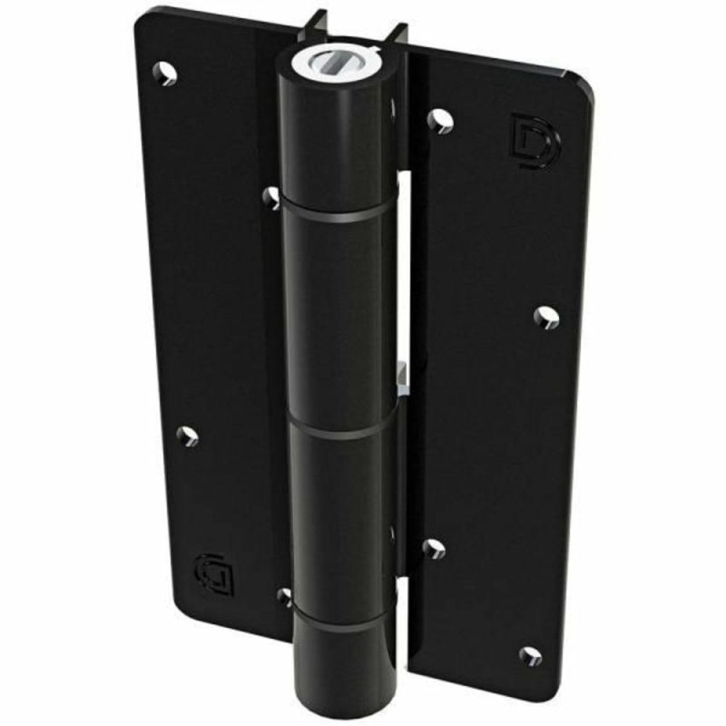 D&d Technologies Kwikfit Aluminum Gate Hinge Pair, Black, Package Of 2