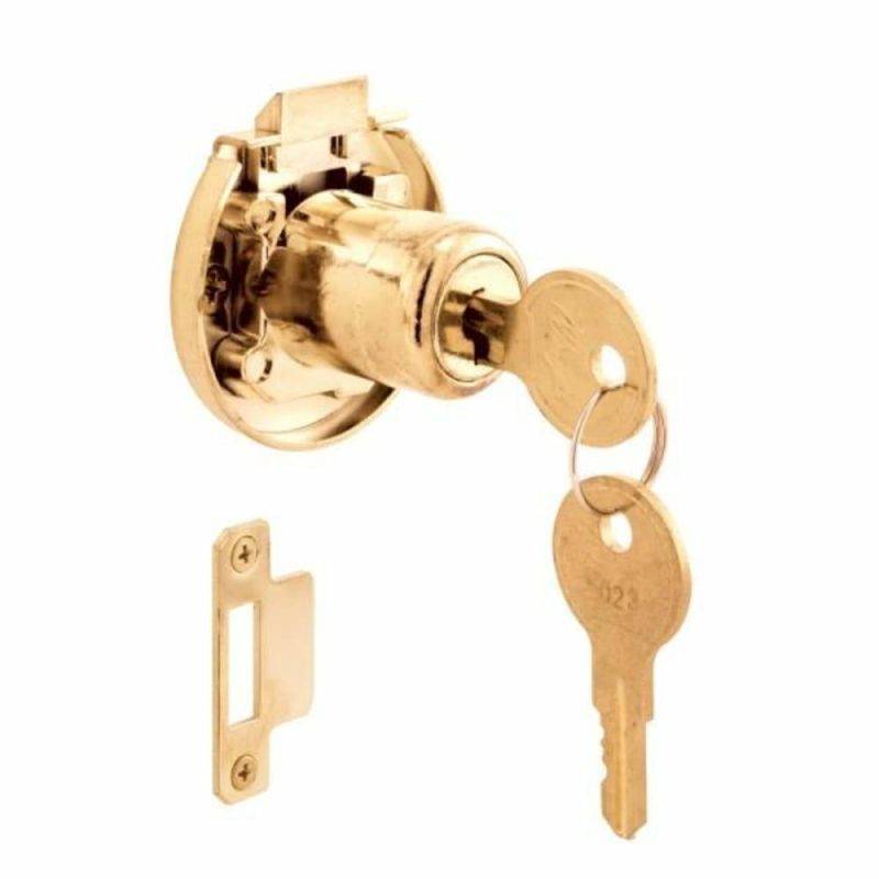 Defender Sec Brass Spg-Loaded Key, Surface Mt Cabinet Lk