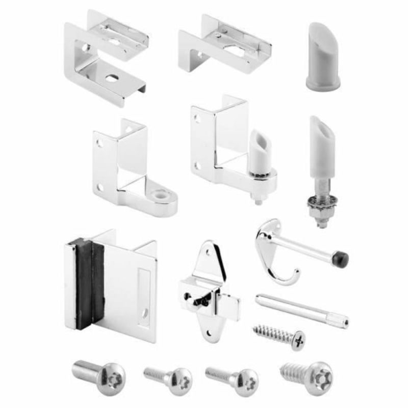 Door Kit, 1 In. Door And 1-1/4 In. Pilaster, Zamak, Chrome , Inswing Kit