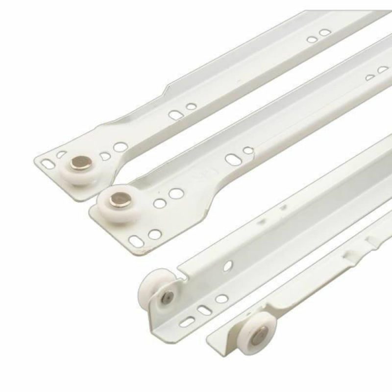 Drawer Slides , Bottom Mount , 20″ Set , 19-3/4″ , White