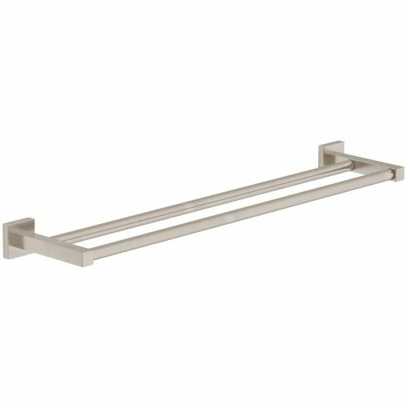 Duro 24″ Double Towel Bar, Satin Nickel Finish