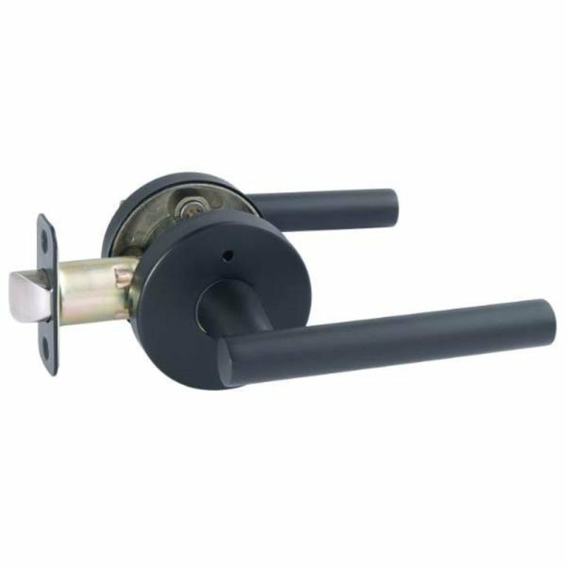 Eastport Privacy Bed/bath Door Lever In Matte Black