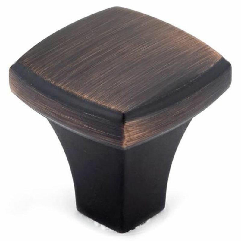 Expression Transitional Square Knob Brushed Oil-Rubbed Bronze Metal