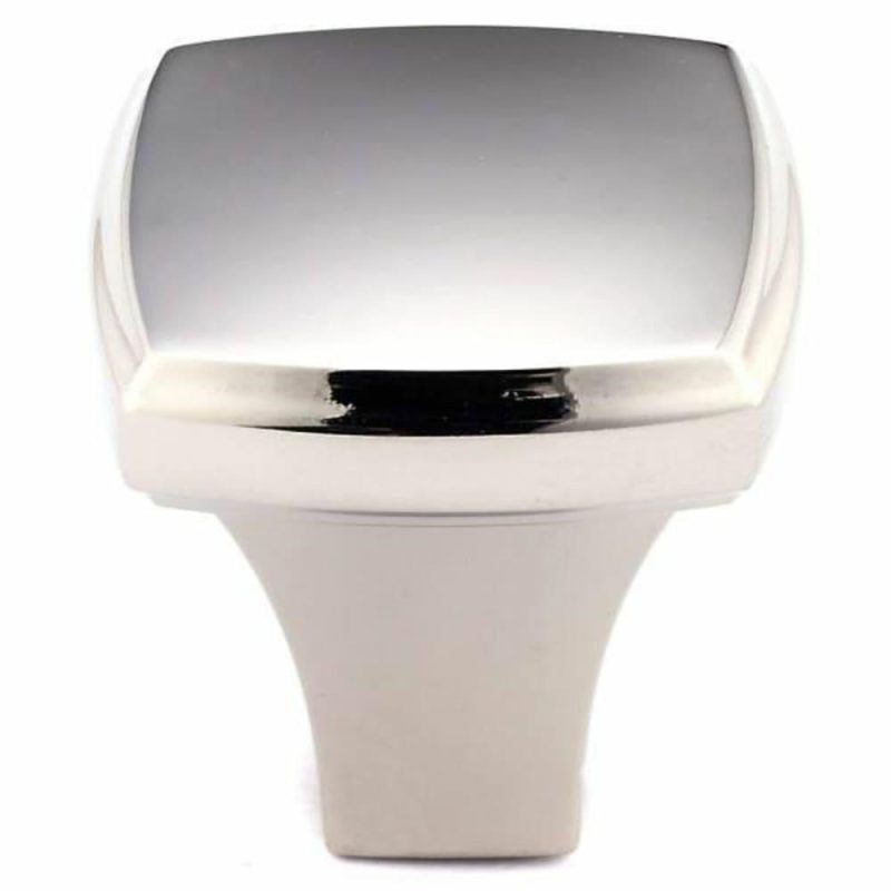 Expression Transitional Square Knob Polished Nickel Metal