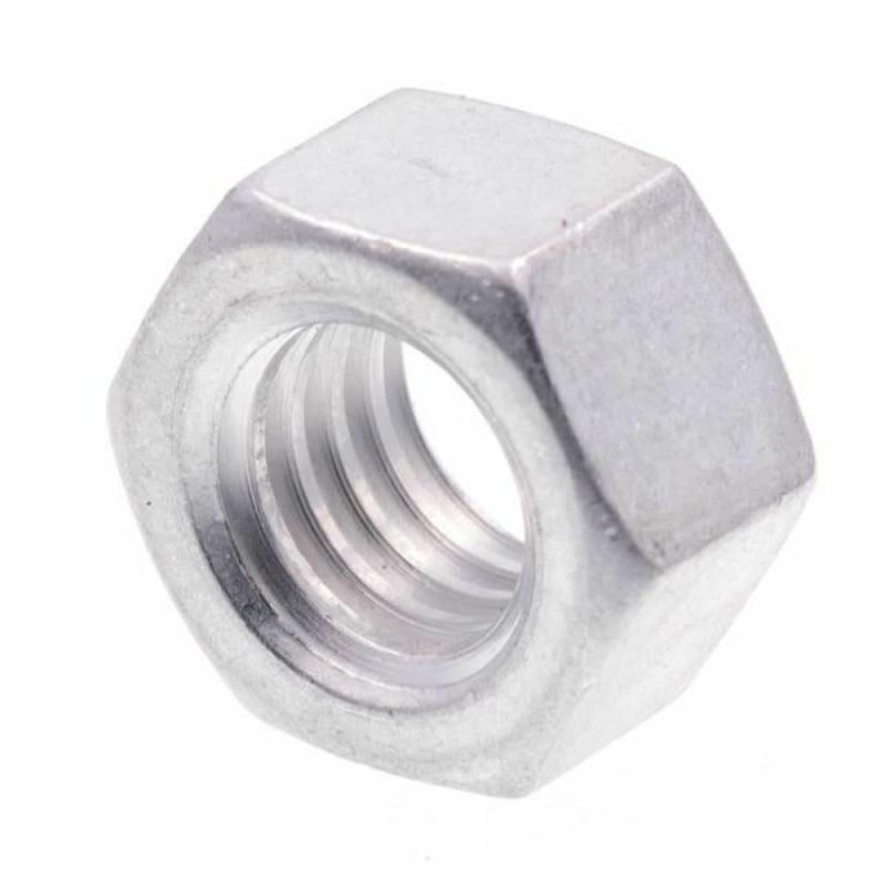 Finished Hex Nuts, 3/8 In-16, Alum, Package Of 25