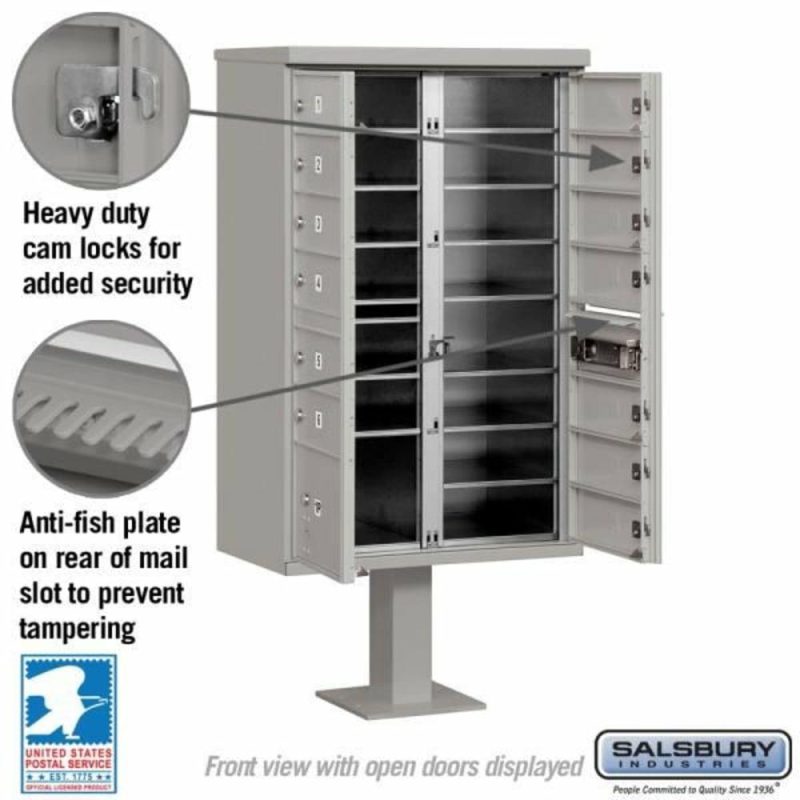 Gray-Cluster Box Unit -Includes Pedestal- 13b Size Doors