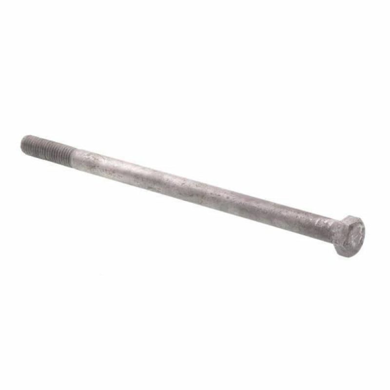 He Bolts, 9 In, A307 Grade A Hot Dip Galvan Steel, Package Of 5