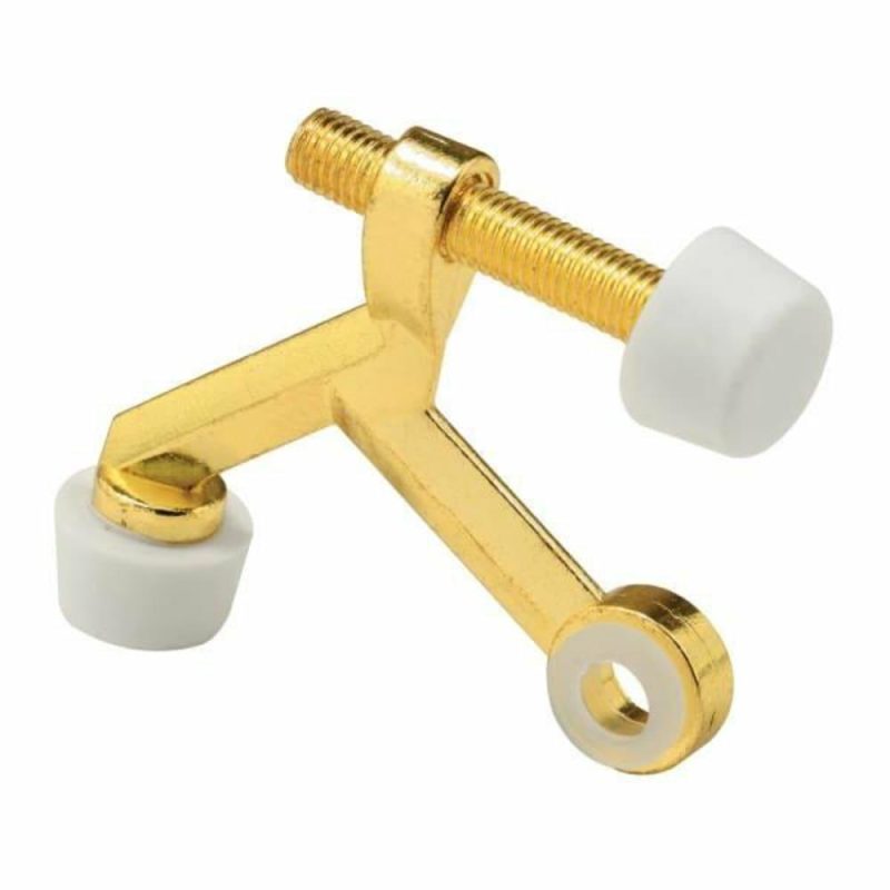 Hinge Pin Door Stop, Brass, 30 Degree, Adjust, Package Of 10