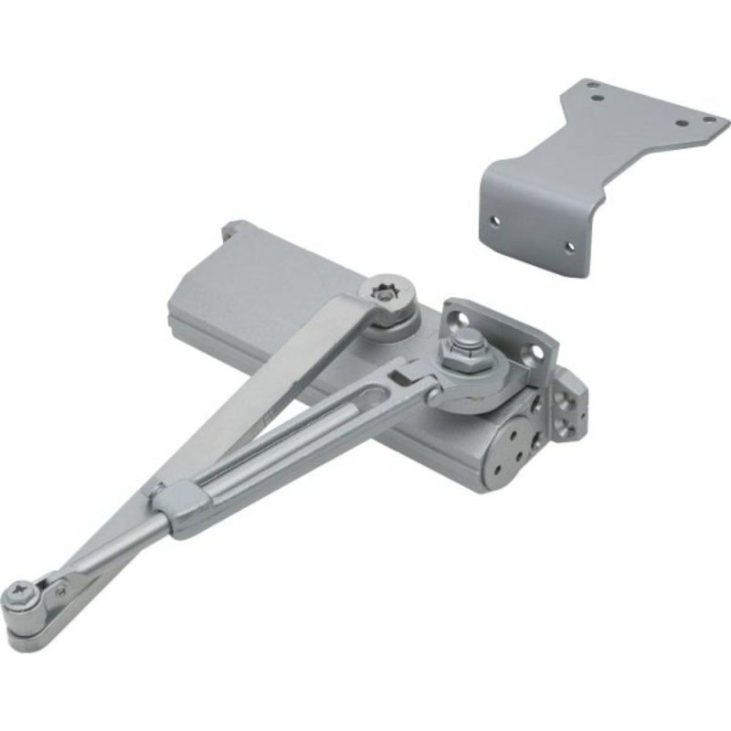 Hold Open Adjustable Size 3-6 Door Closer, Aluminum