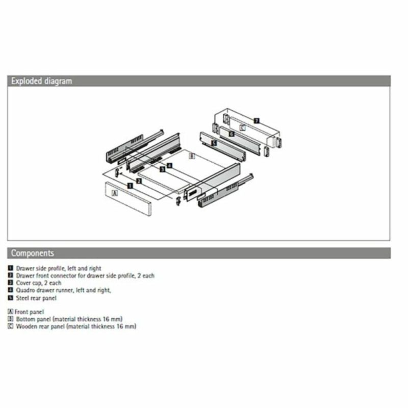 Innotec 18.50 Silver 5 Internal Cabinet Drawer