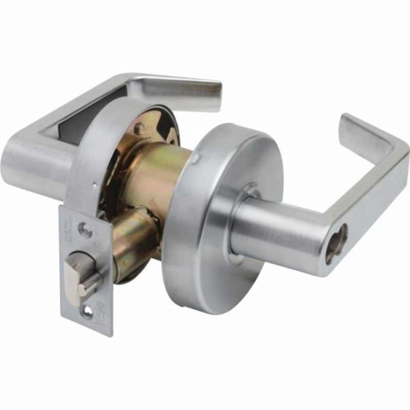 Interchangeable Core Cylindrical Storeroom Lever Lock, Satin Chrome