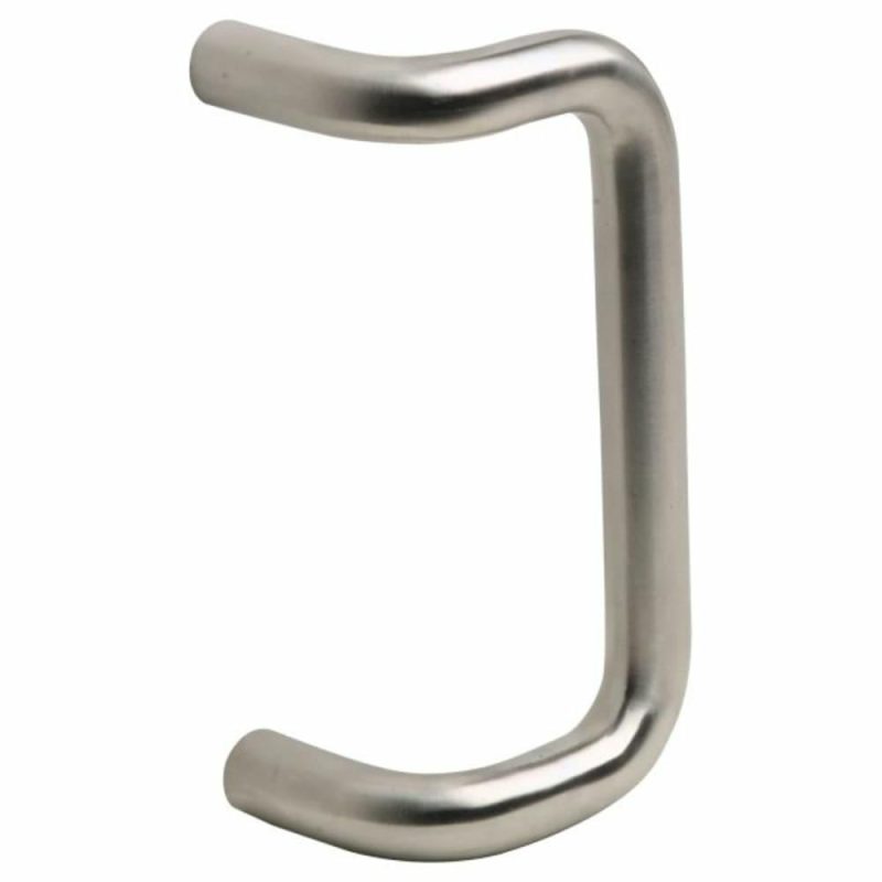 Ives 90° Offset Door Pull, Satin Chrome, 12″ Ctc, 1″ Diameter, Type O Mounting